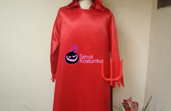 Sewa Kostum Devil XL Jubah Merah