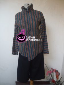 Sewa Kostum Baju Lurik Jawa Pria ukuran m l xl xxl