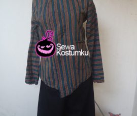 Sewa Kostum Baju Lurik Jawa Pria ukuran M,L , XL dan XXL