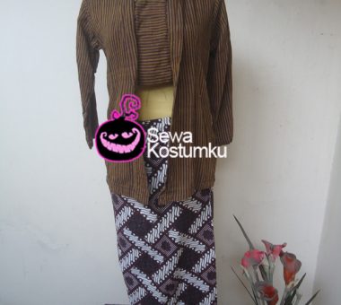 Sewa Kostum Baju Lurik Jawa Wanita ukuran M ,L dan XL