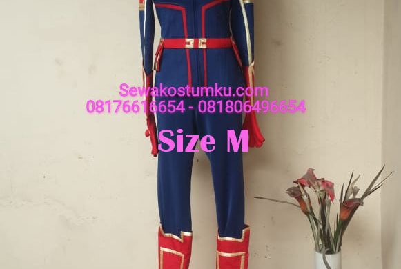 Sewa Kostum Captain Marvel Kapten Marvel size M kode 248