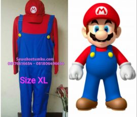 Sewa Kostum Mario Bross ukuran XL (kode 165)