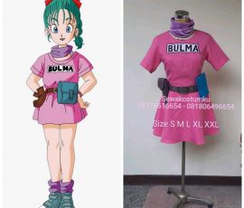 Sewa Kostum Anime Bulma Dragon Ball size S M L XL XXL