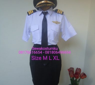 Sewa Kostum Pilot Wanita ukuran M L XL