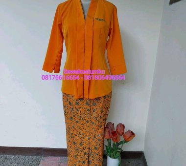 Sewa Kostum Profesi Pramugari Orange size L