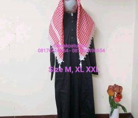 Sewa Kostum Arab Hitam Pria size M XL XXL