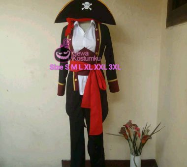 Sewa Kostum Bajak Laut Slayer Merah Wanita size S M L XL XXL XXXL