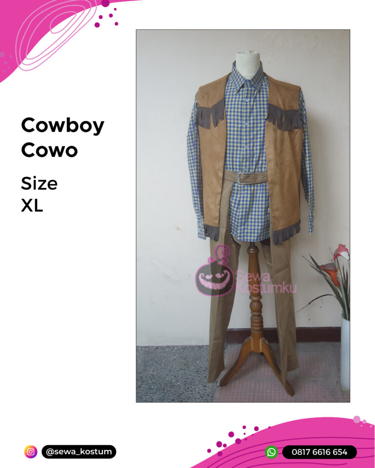 Rental Kostum Cowboy Cowo ukuran XL