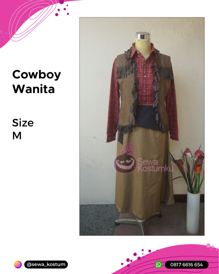 Rental Kostum Cowboy Wanita ukuran M