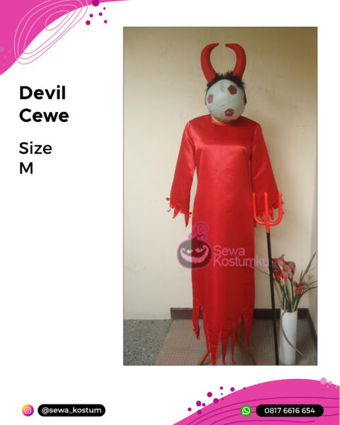Rental Kostum Devil Cewe ukuran M 