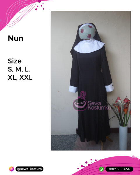 Rental Kostum The Nun - Valak size S, M, L, XL, 2XL
