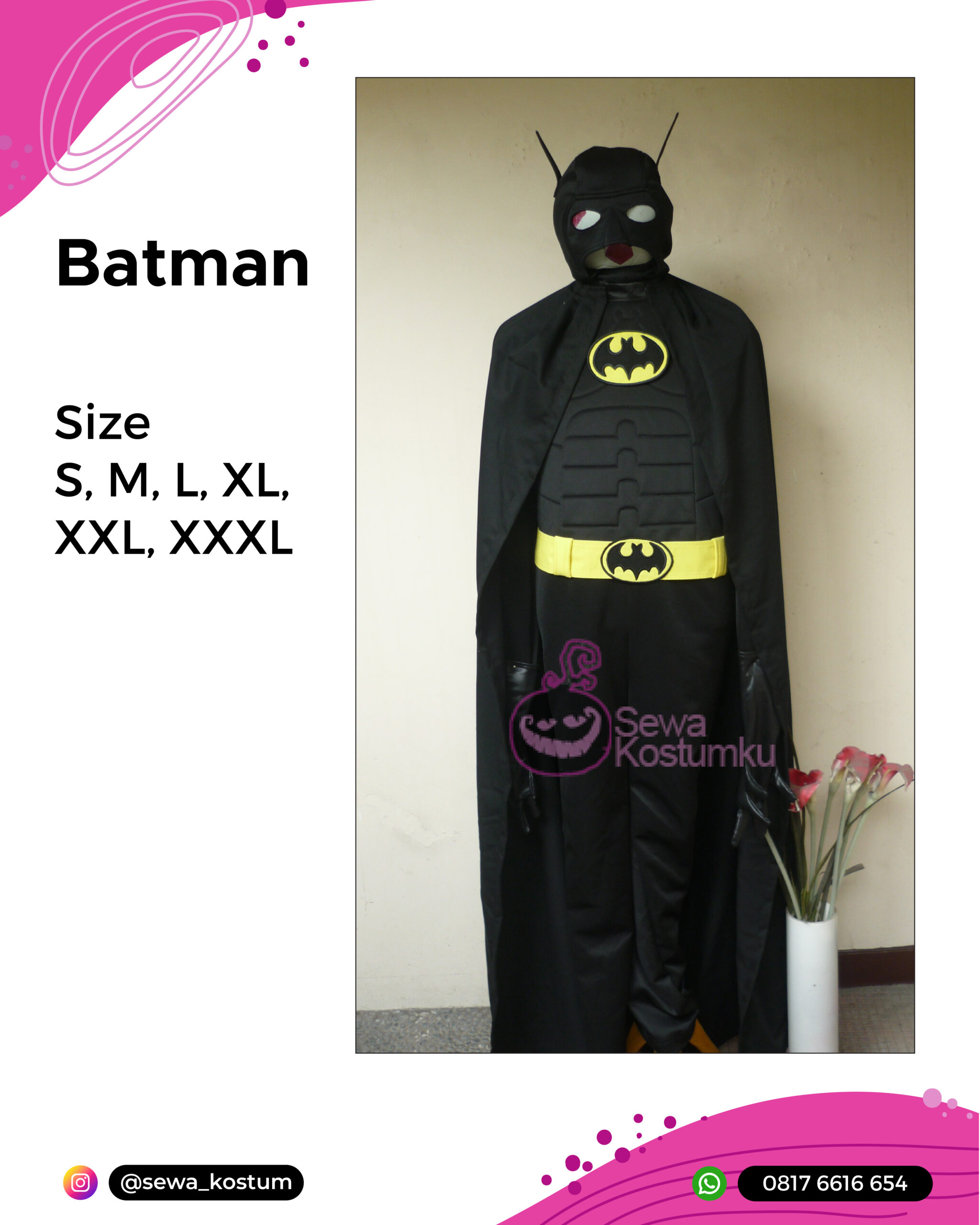 Rental Kostum Superhero Batman