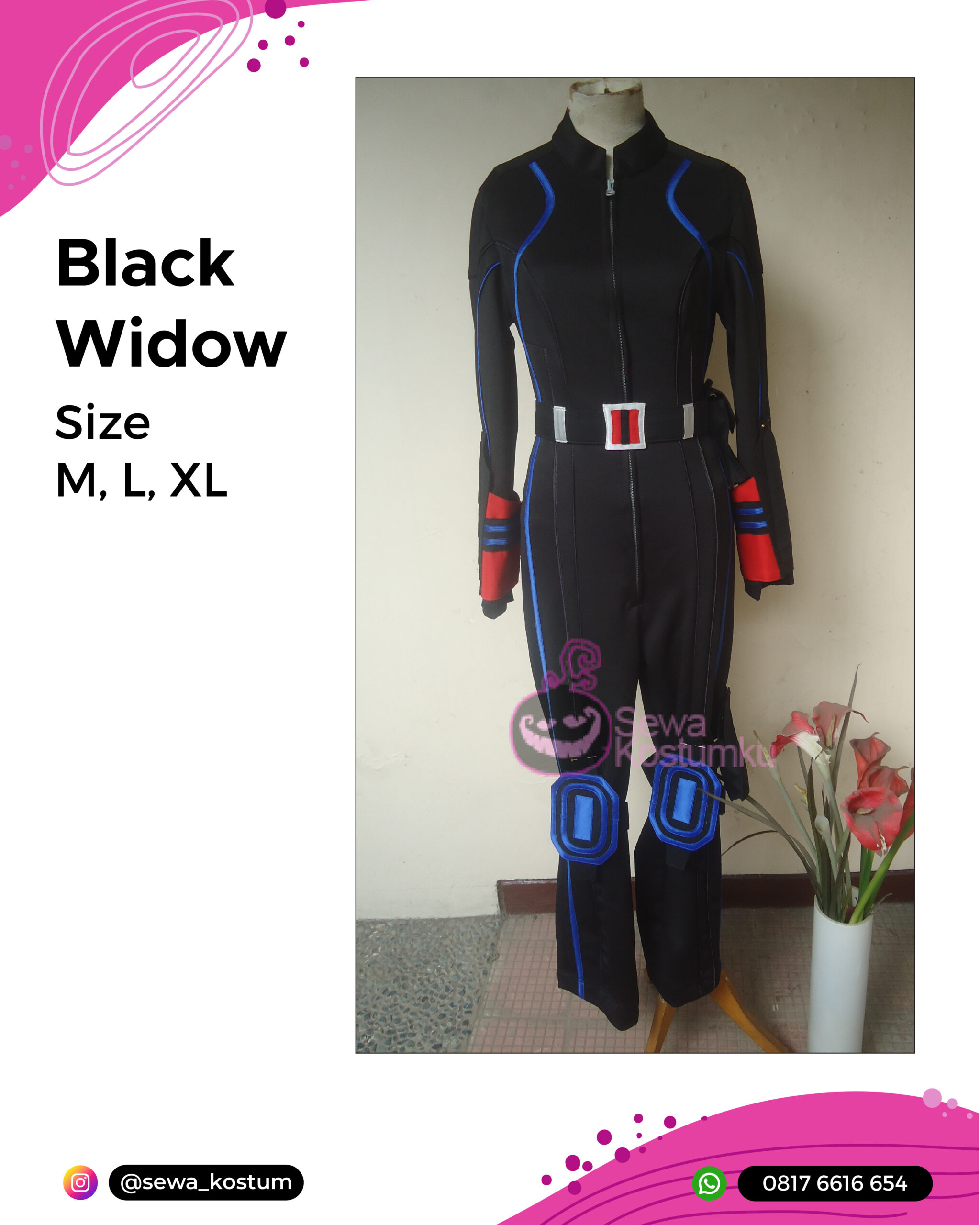Rental Kostum Superhero Black Widow