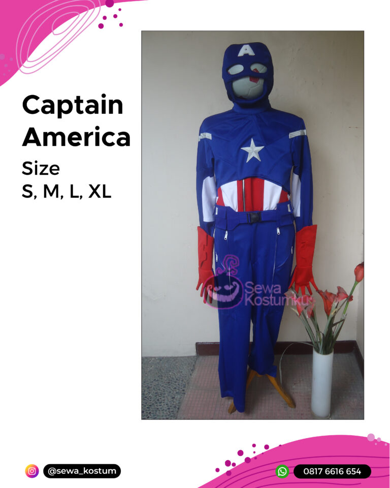 Rental Kostum Captain Amerka