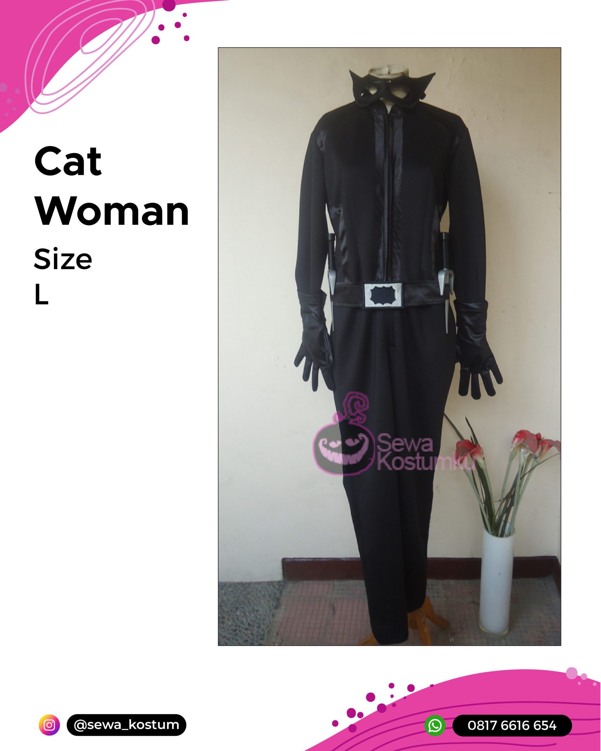 Rental Kostum Cosplay Cat Woman