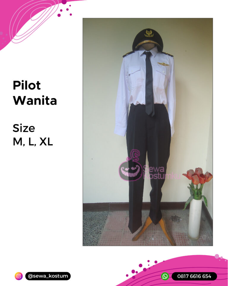 Rental Kostum Pilot Wanita Hijab