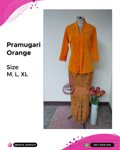 Rental Kostum Pramugari Garuda Orange 