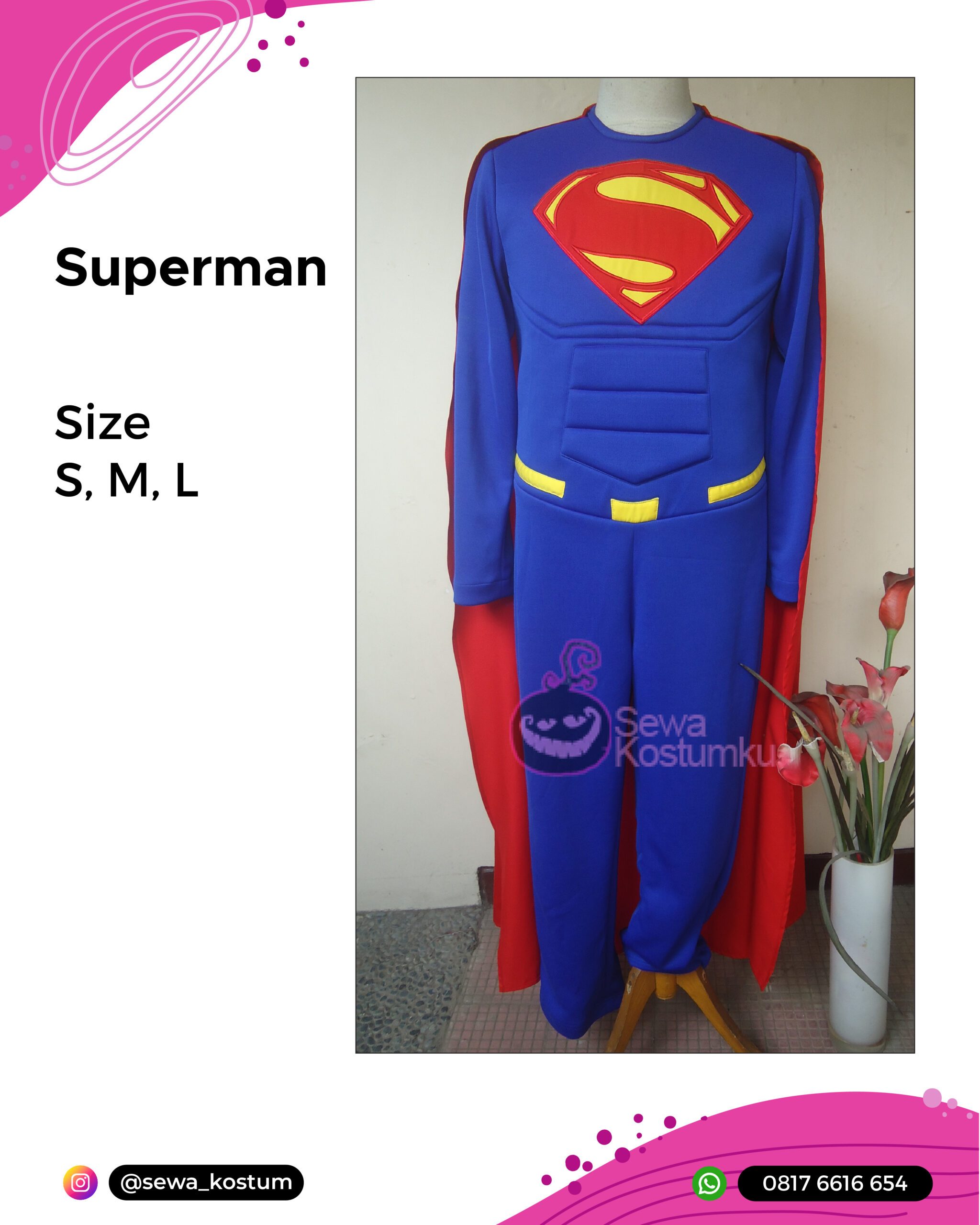 Rental Kostum Cosplay Superman