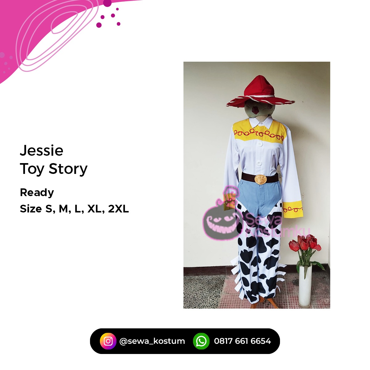 Rental Kostum Cosplay Jessie Toy Story