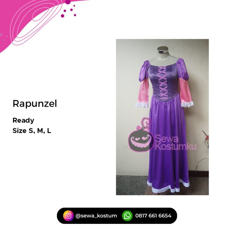 Rental Kostum Cosplay Disney Rapunzel