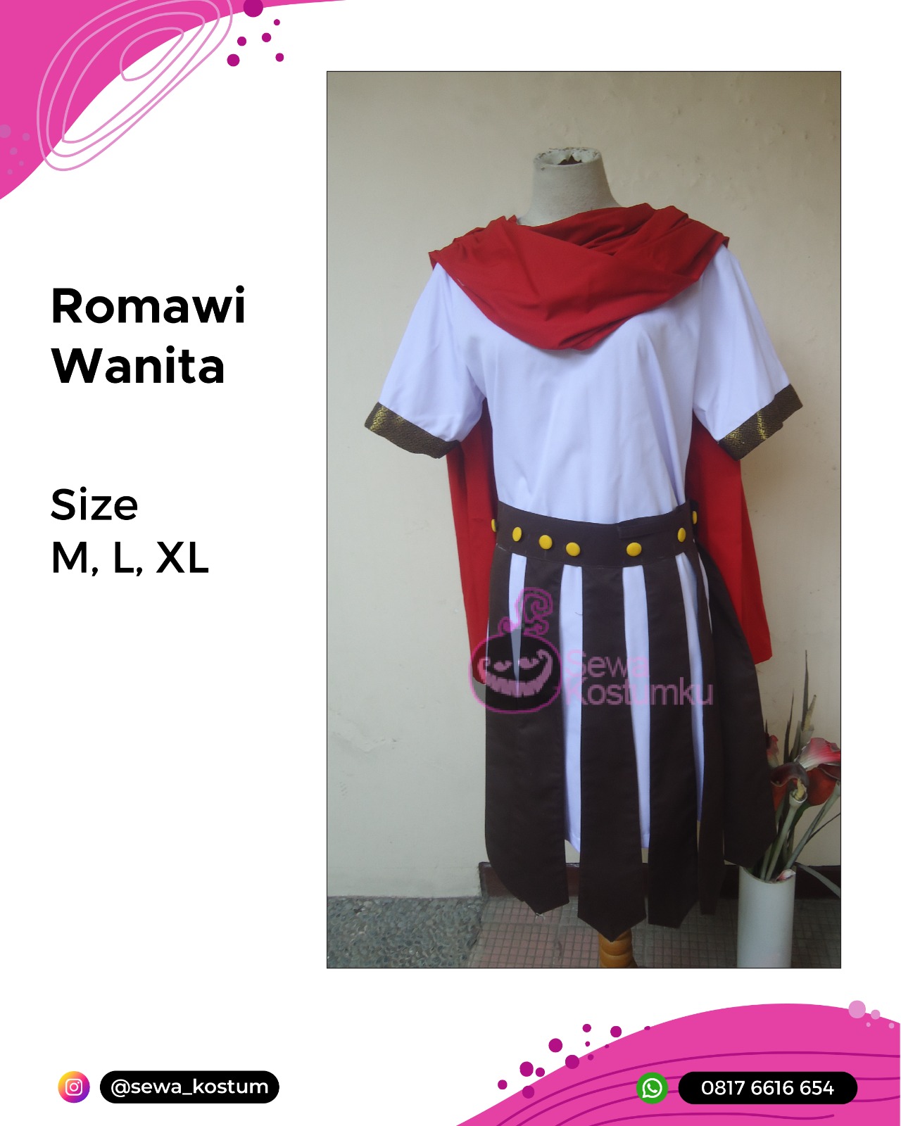 Rental Kostum Cosplay Romawi