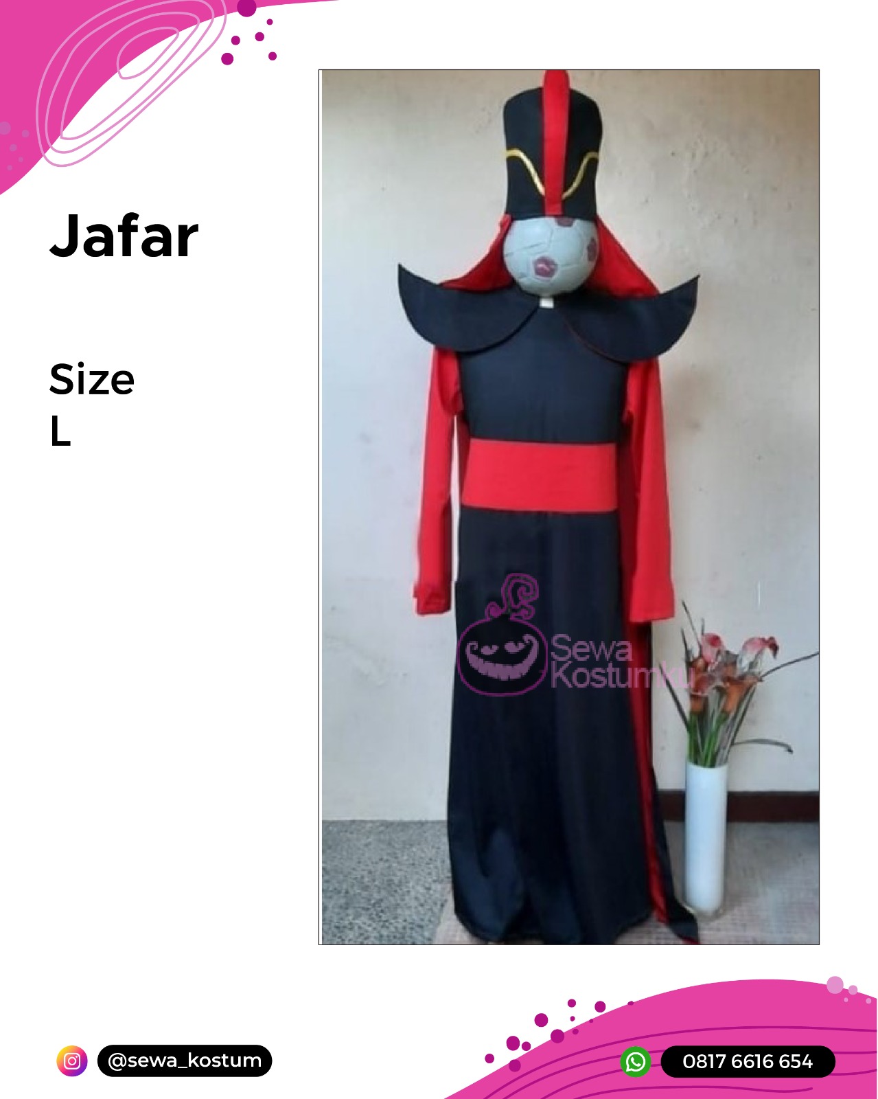 Rental Kostum Cosplay Disney Jafar