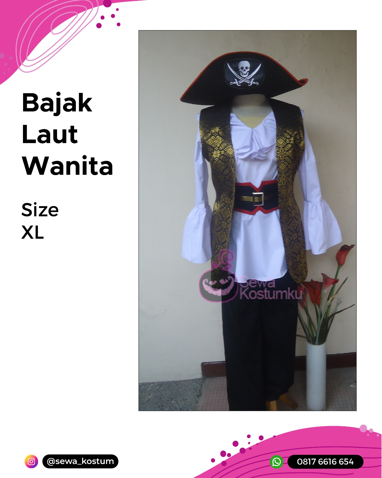 Rental Kostum Cosplay Bajak Laut