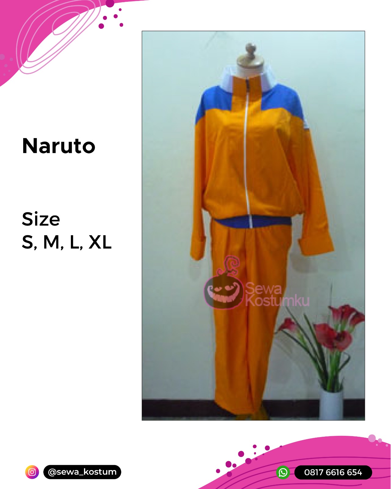Rental Kostum Cosplay Anime Naruto