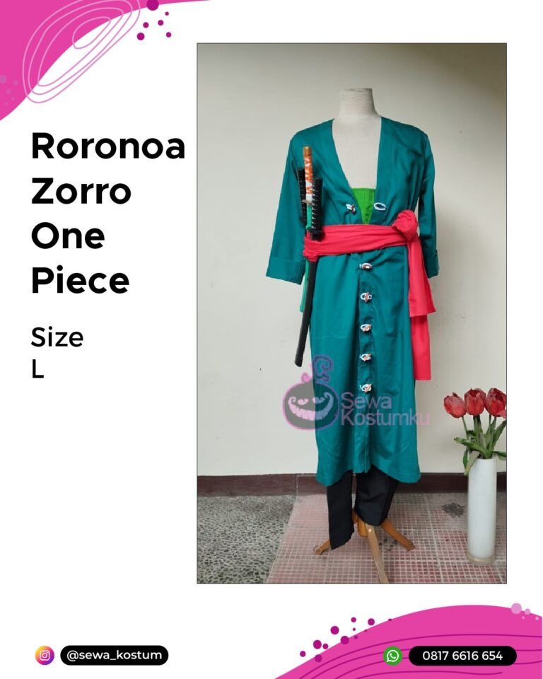 Rental Kostum Cosplay Roronoa Zoro One Piece
