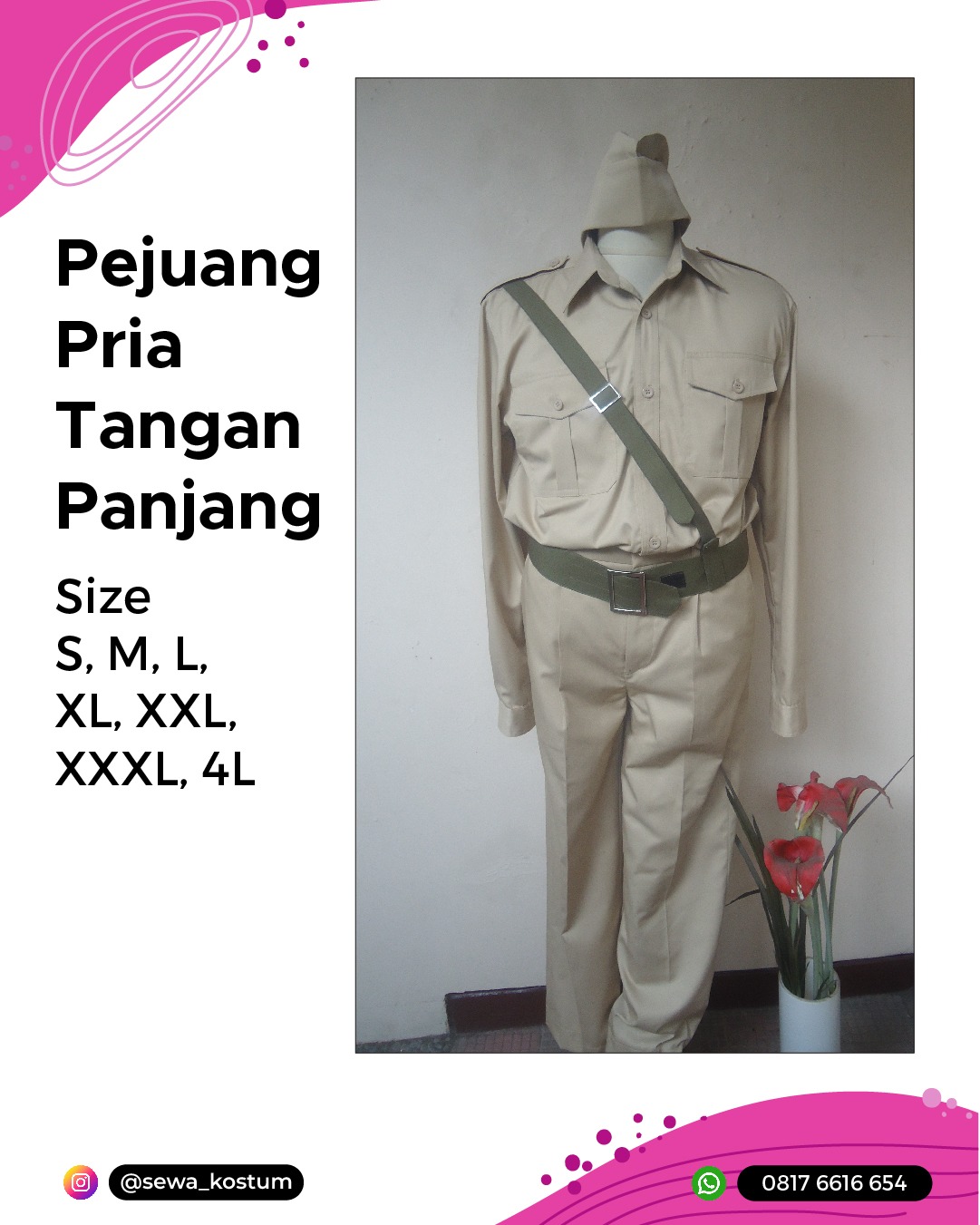 Rental Kostum Pejuang Kemerdekaan