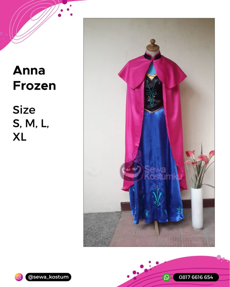 Rental Sewa Kostum Dinsey Anna Frozen