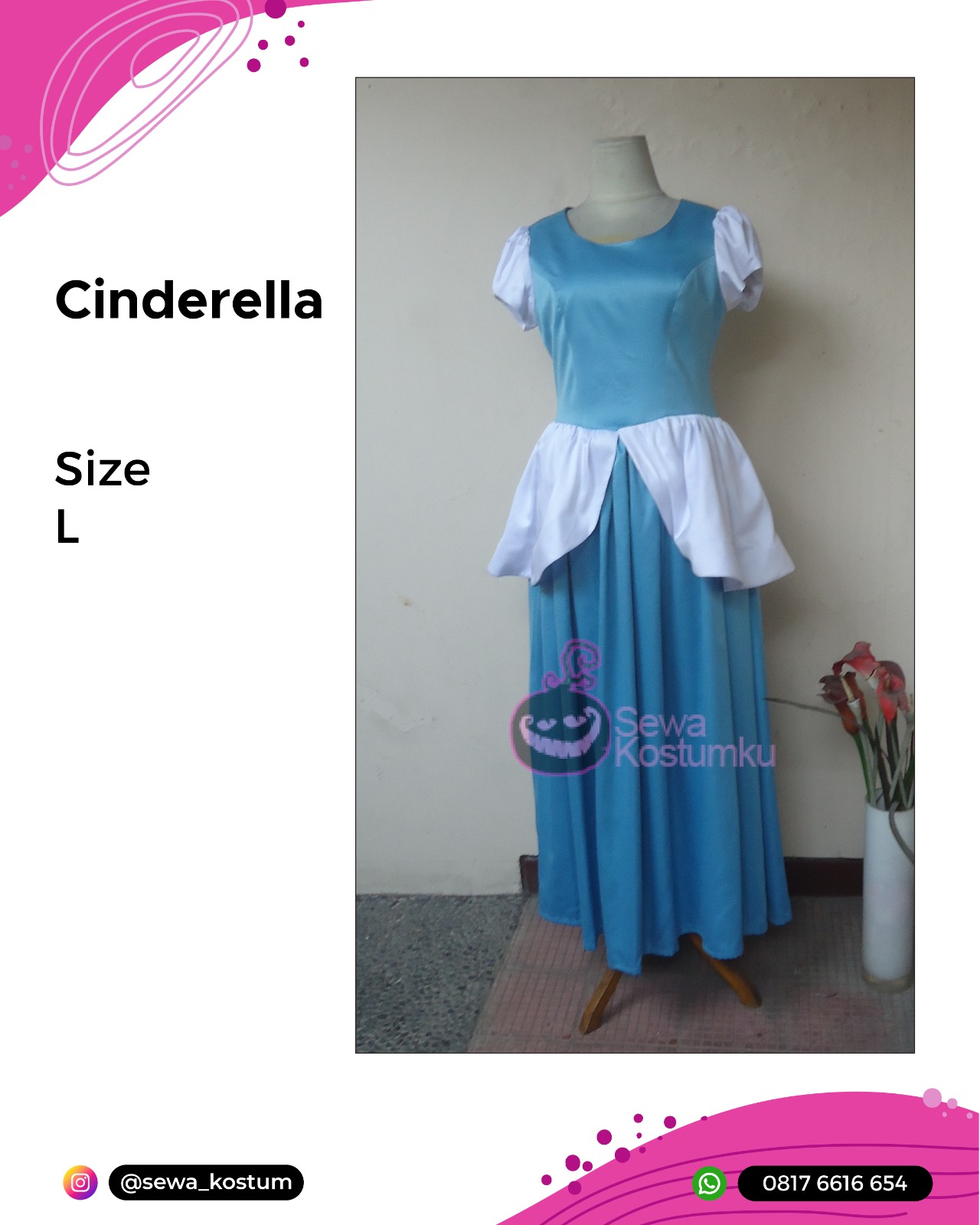 Tempat Sewa Kostum Disney Cinderella
