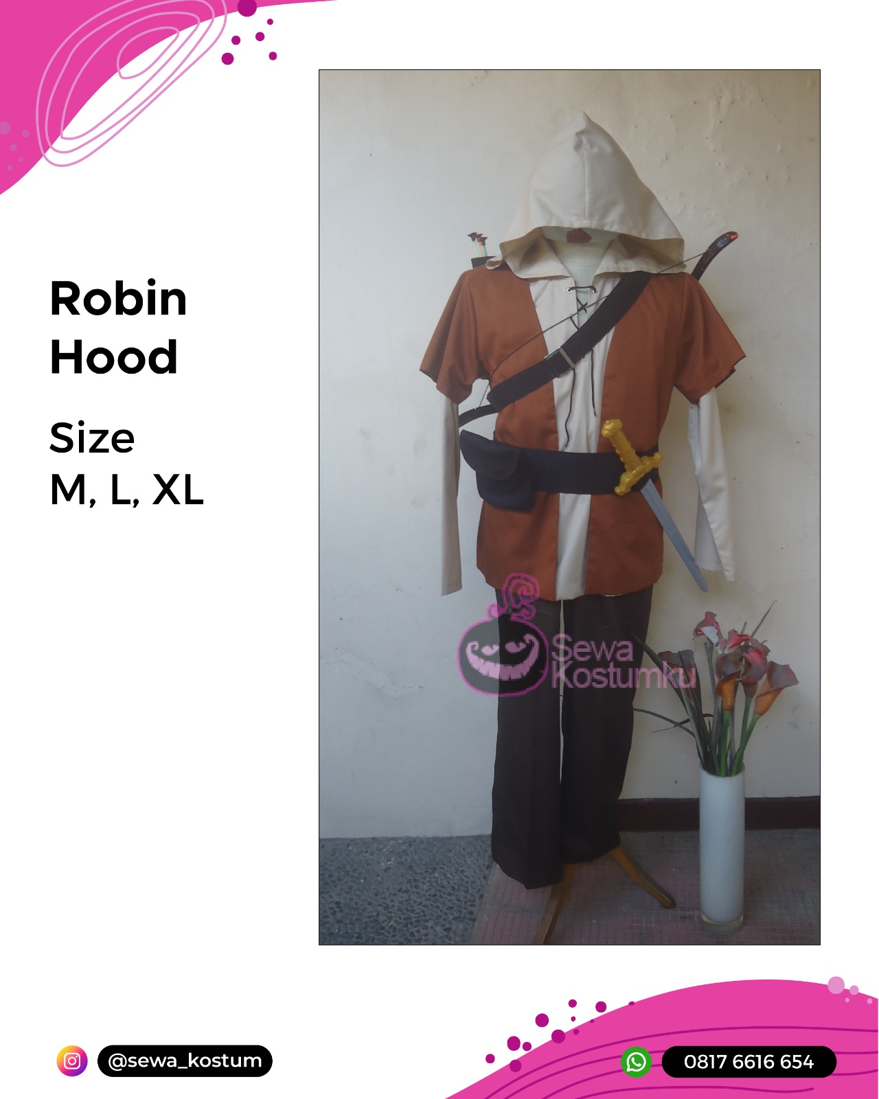 Rental Kostum Cosplay Robin Hood