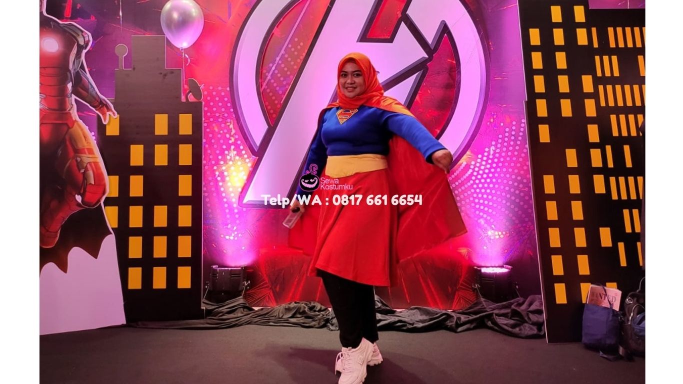 Sewa Kostum Superhero Supergirl Hijab Cakung Jakarta
