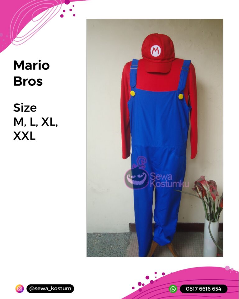 Rental Kostum Cosplay Mario Bros